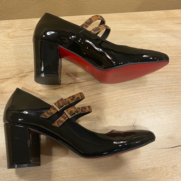 GIROTTI Block Heel, Red Soles Pointed Toe size 39 - patent leather - Picture 4 of 11